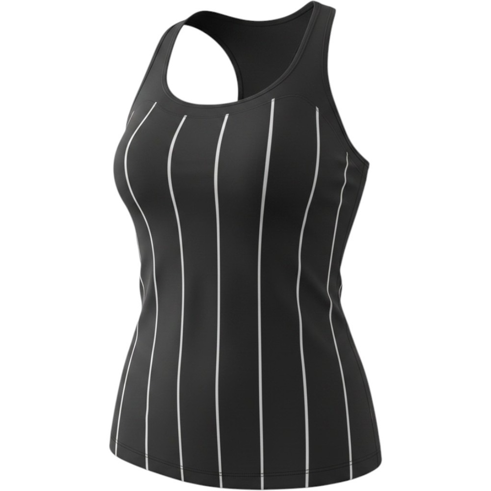Lululemon Pinstripe Racerback Tank Top Black White Athletic Yoga Gym